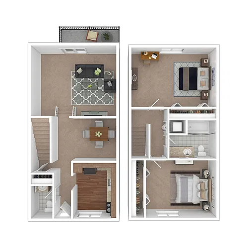 Floor plan B12 Brockton Village Townhome