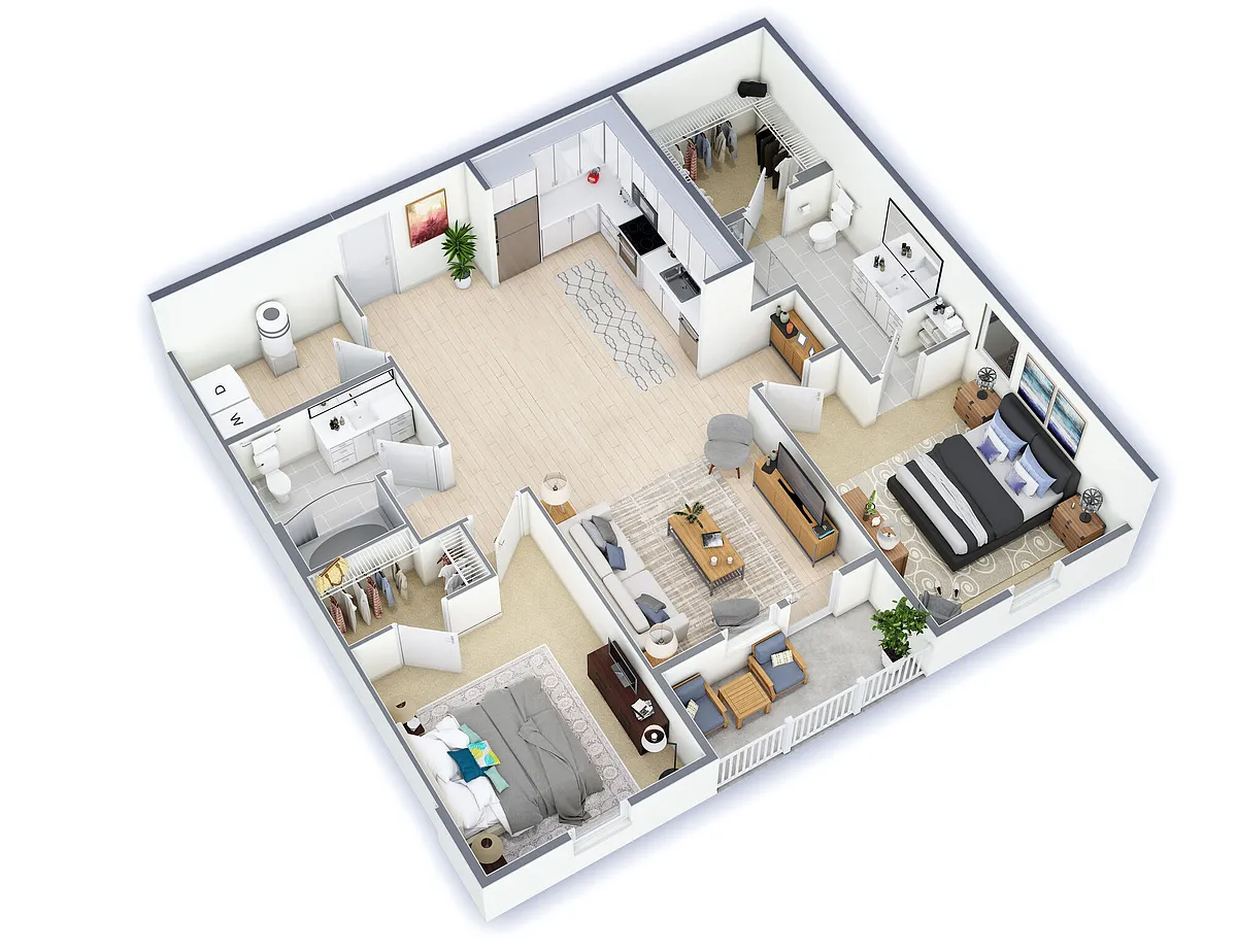 Floor plan B1C