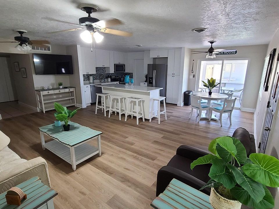 open kitchen and living area