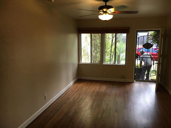 Living room area and front door