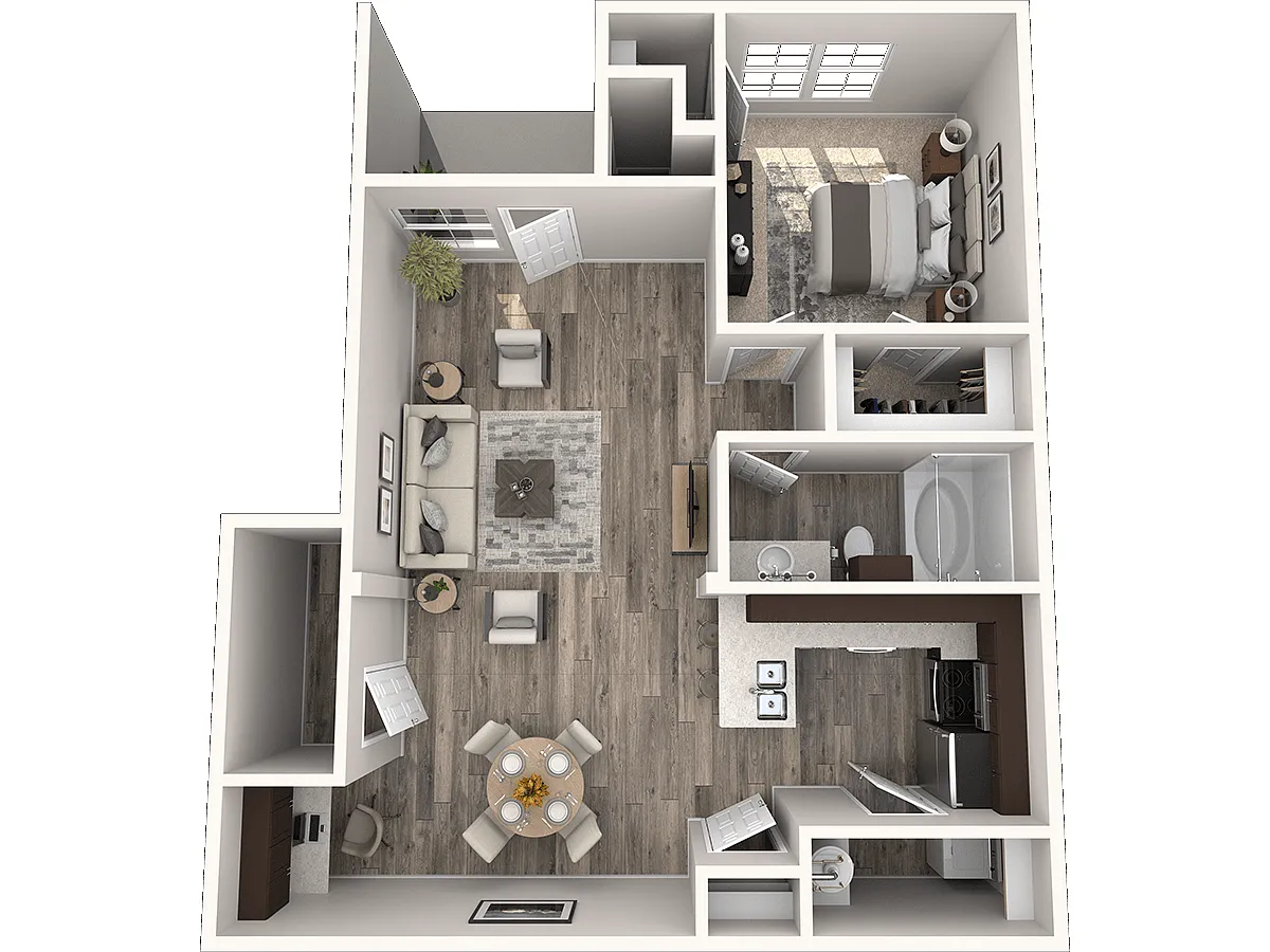 Floor plan A4 840 Sq. Ft. 1st Floor