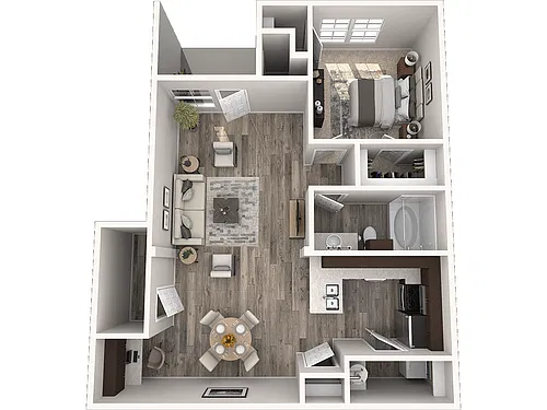 Floor plan A4 840 Sq. Ft. 1st Floor