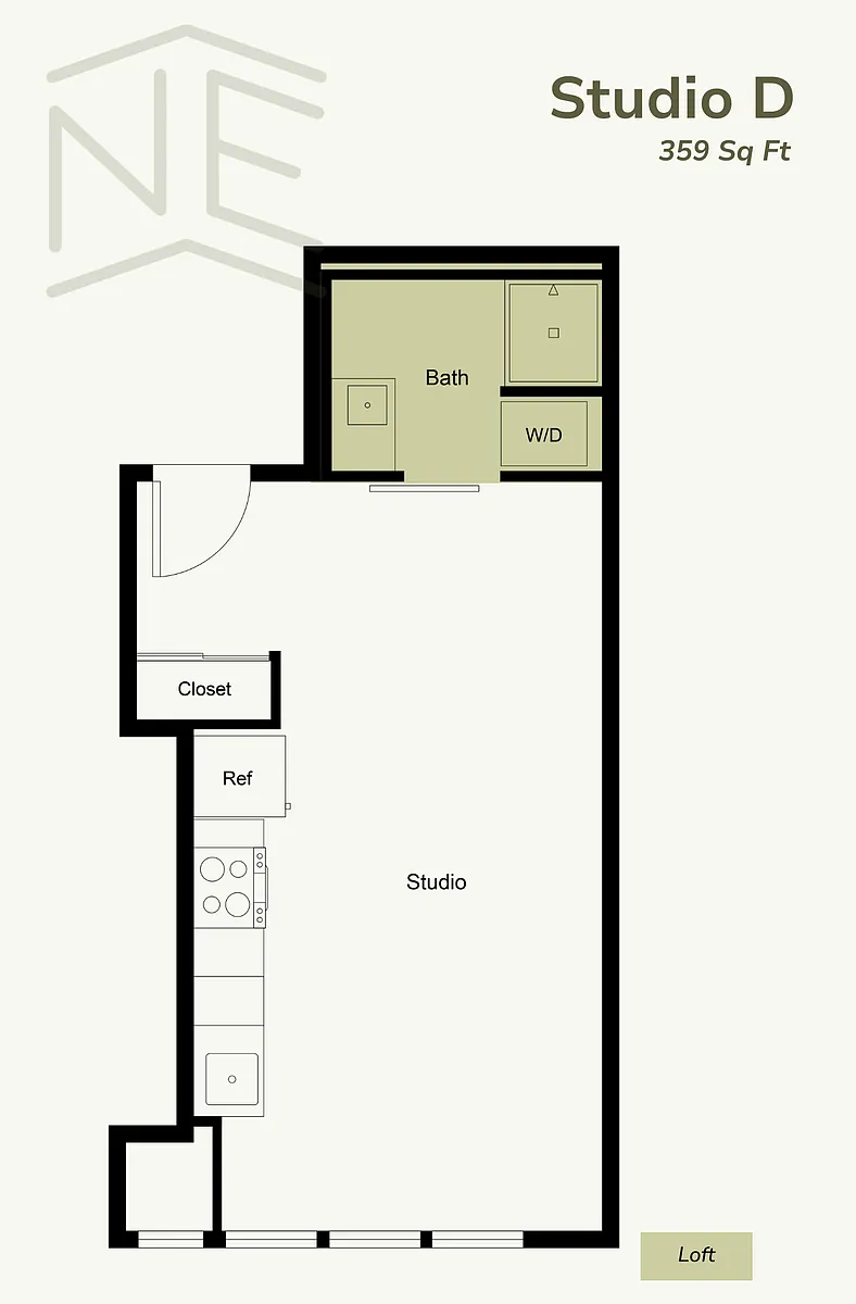 Floor plan Studio D