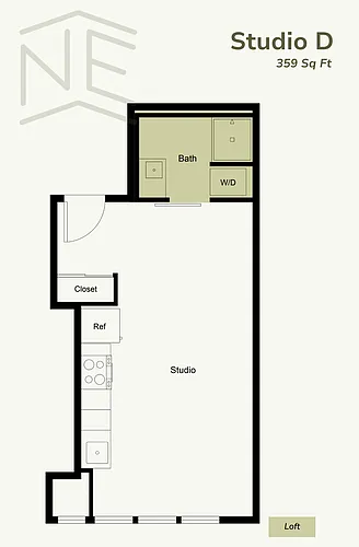 Floor plan Studio D