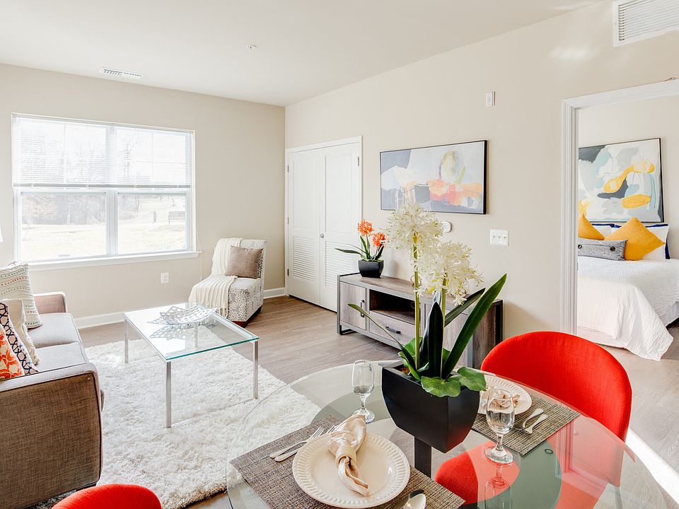 Living room with bedroom view