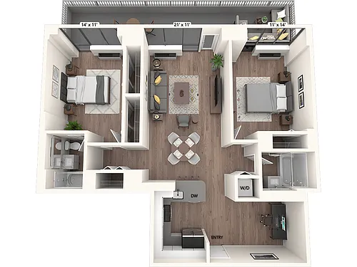 Floor plan B1-222-1078sq-ter