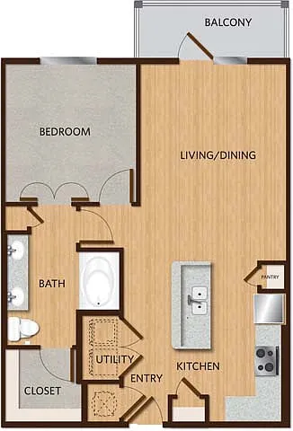 Floor plan One-Bedroom Apartment (A4)