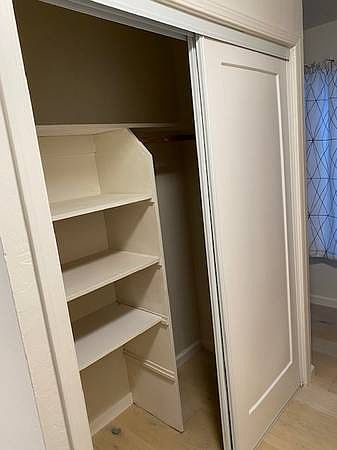 New closet space in entry hallway.