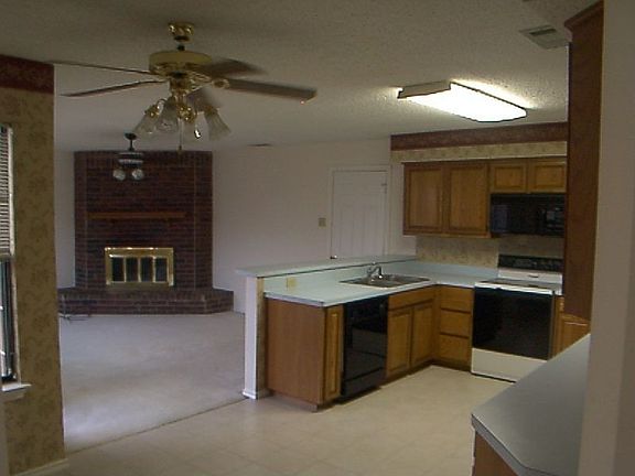 open kitchen and living area