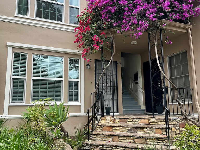 Outside angle - lovely landscaping, cobblestone, well kept