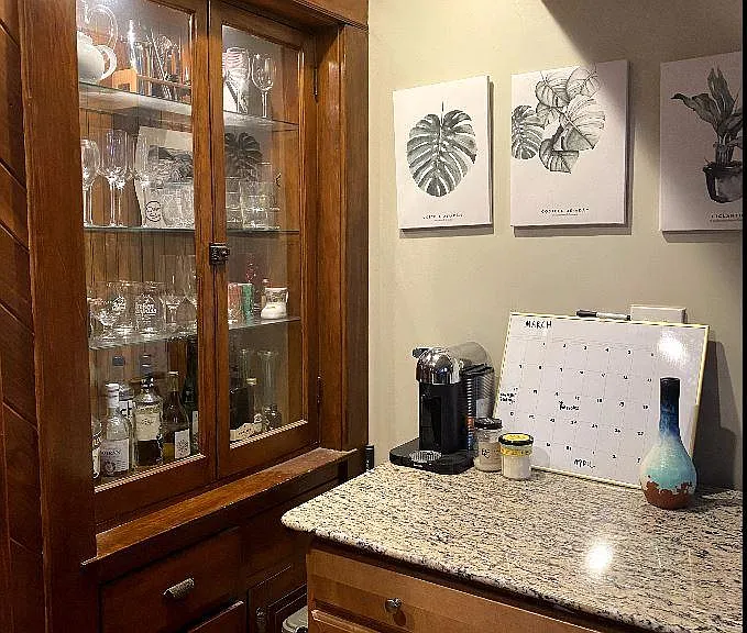 Kitchen Island and original built-in cabinetry