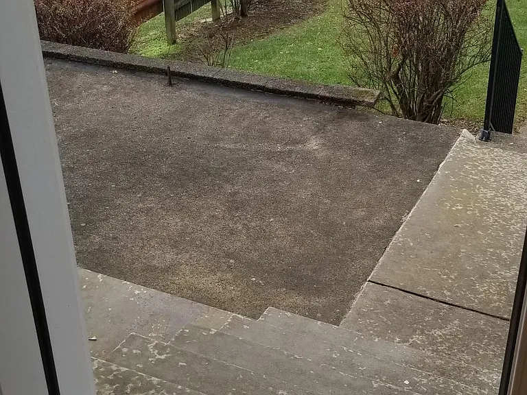 Back porch and yard