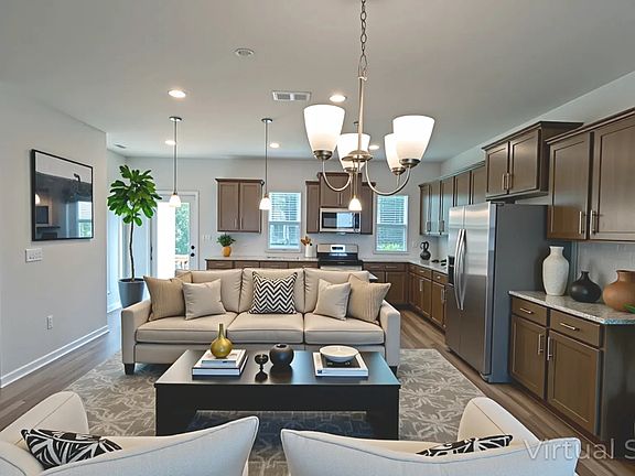 Kitchen Virtually Staged to provide perspective