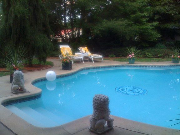 Elegantly landscaped pool