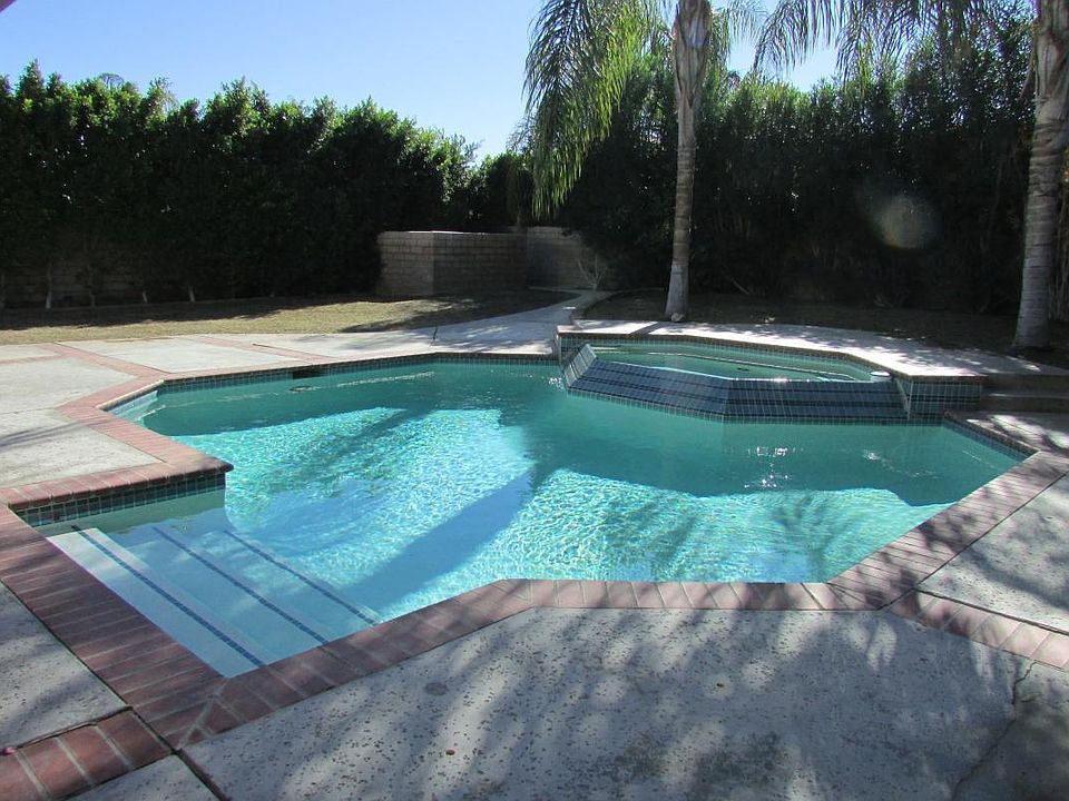 Private yard with pool and spa