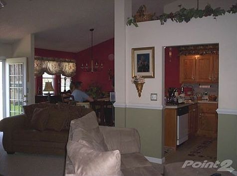Living room view to kitchen