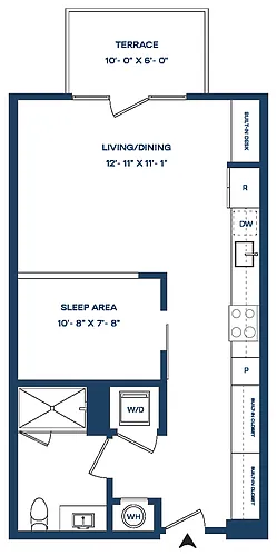 Floor plan Studio-S1-T Smyth