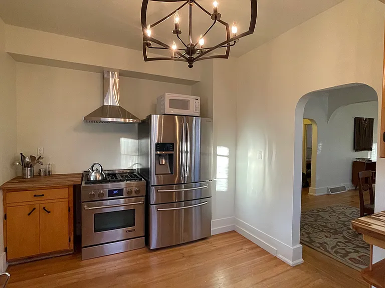 Stainless steel appliances.