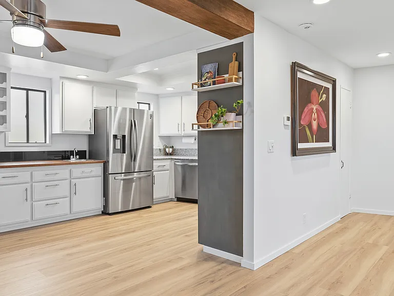 Ceiling fan, new floors, you will love this look!