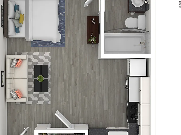 Oak Row North Dallas - A1 Floor Plan Oak Row North Dallas - A1 Floor Plan