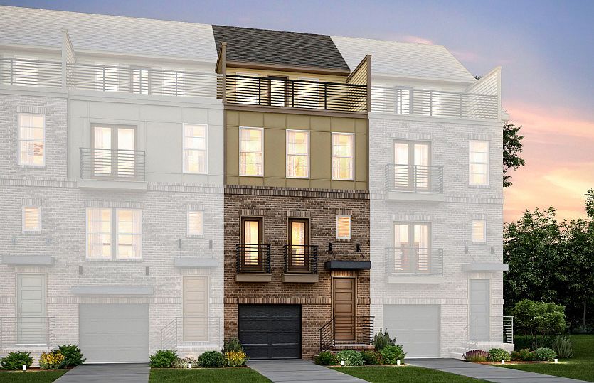 Sanger Elevation 13 features brick, sideboard, terrace and 2 car tandem garage