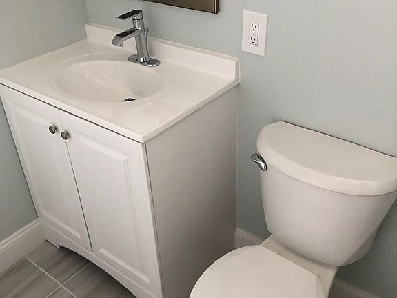 New tiles and bathroom fixtures