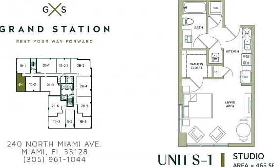 S-1 | 465 Square Foot Studio S-1 | 465 Square Foot Studio