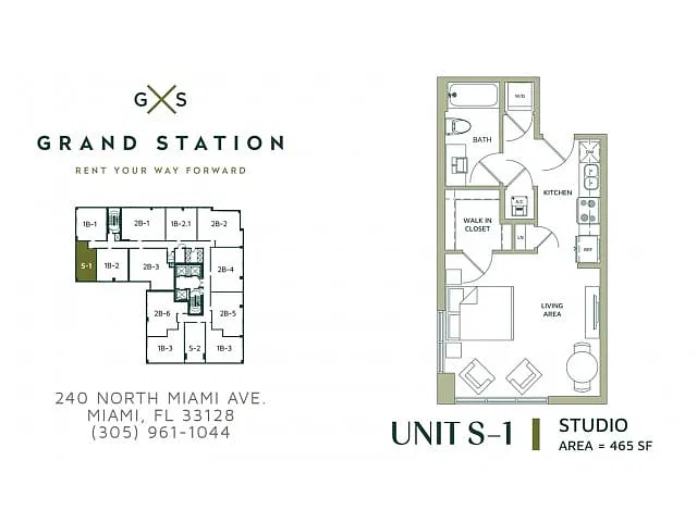 Floor plan Studio (S-1)