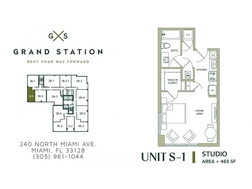 Floor plan Studio (S-1)