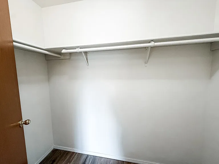 Walk in closet in master bedroom