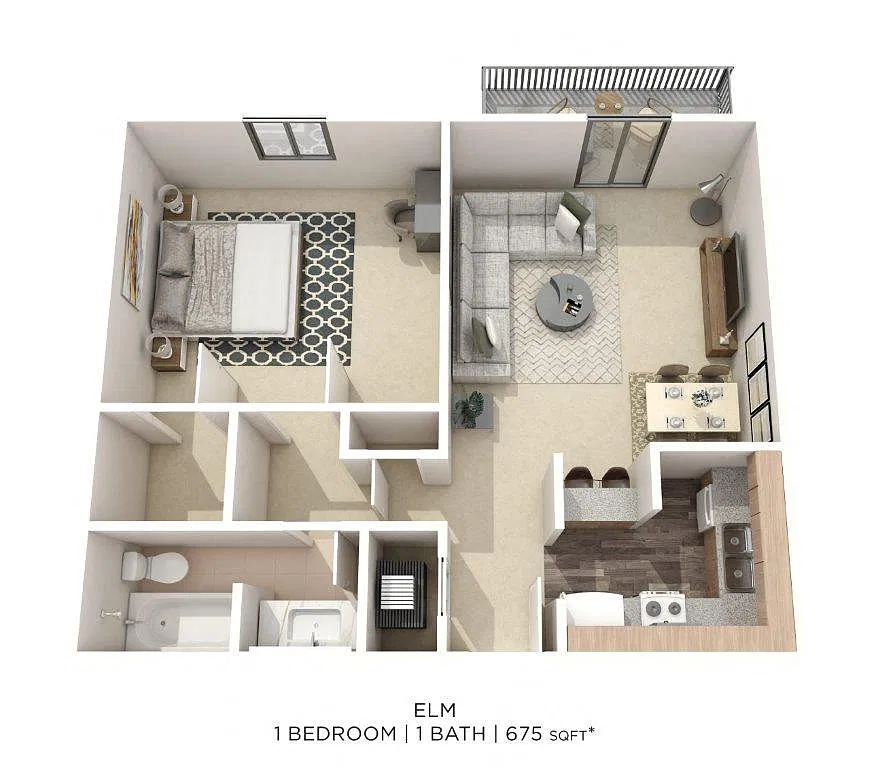 Floor plan One Bedroom