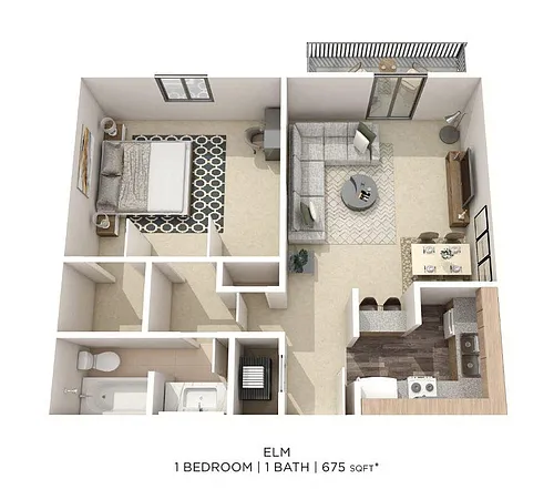 Floor plan One Bedroom