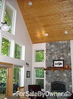 Knotty Pine Ceilings
						:
						Sit in front of the river rock fireplace & watch the elk across the river.