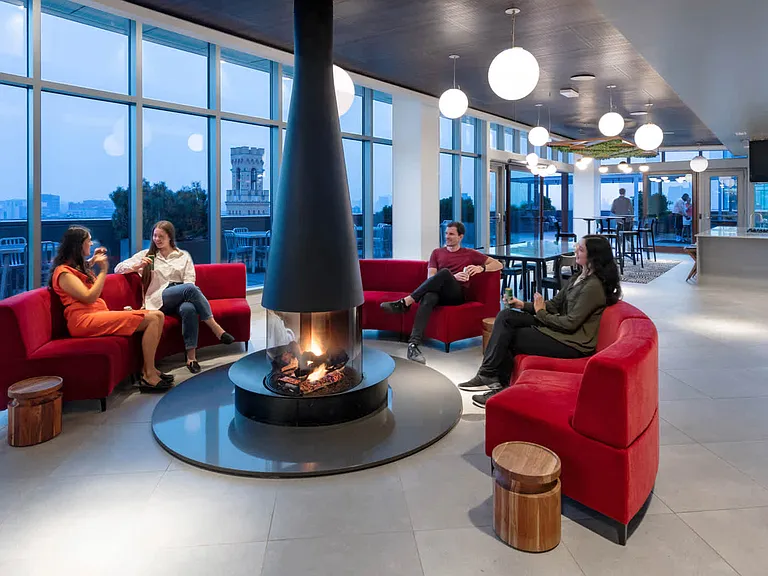 Resident Lounge with Fireplace
