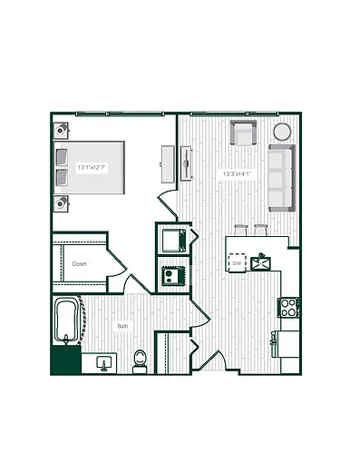 Floor plan Pine ADA