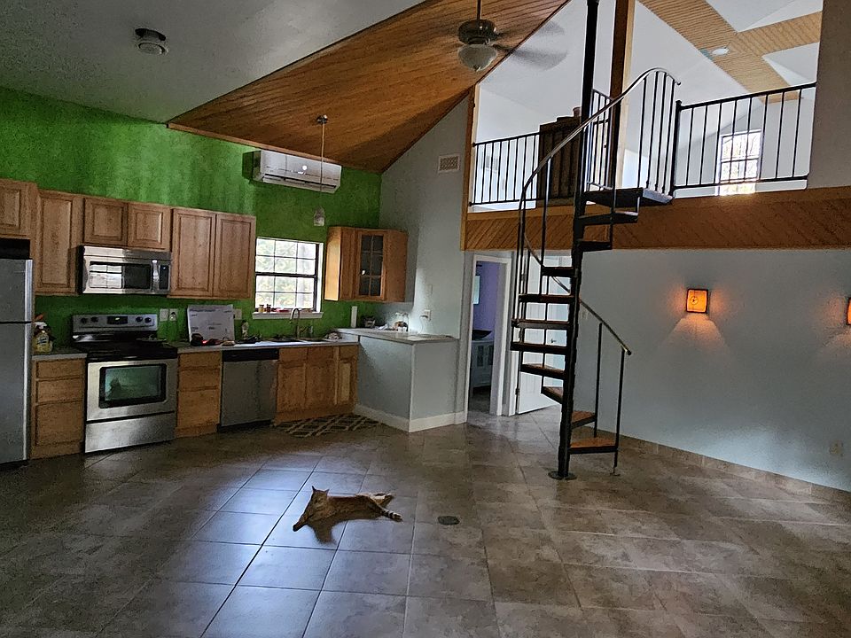 Kitchen/Living area. Cat not included
