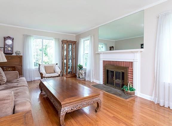 Large Living Room with inviting fireplace