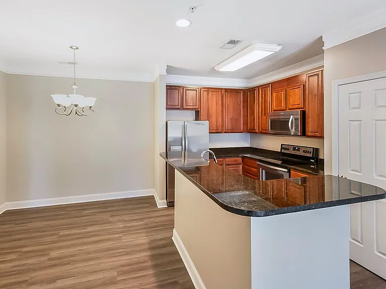 One Bedroom Kitchen at Alcove Garner Apartments