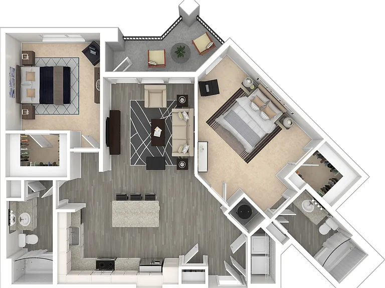 2 Bedroom | 2 Bath | 1153 SF 2 Bedroom | 2 Bath | 1153 SF