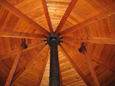 Top floor showing quality wood workmanship (roof)