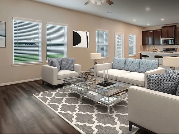 Relax in the spacious family room.