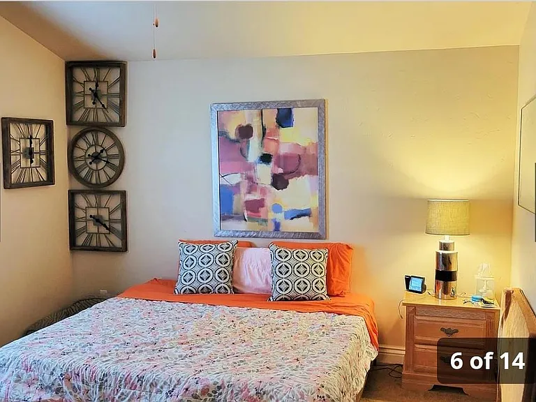 Master bedroom with King sized Tuft & Needle mattress. Walk in closet & en suite bathroom with huge soaker tub & walk in shower.