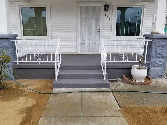 Front porch with new landscape