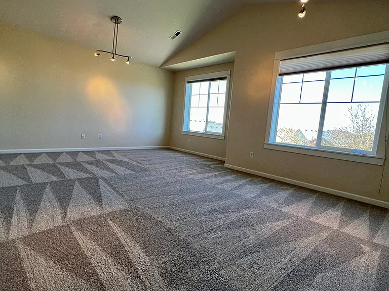 Large bonus room with vaulted ceiling