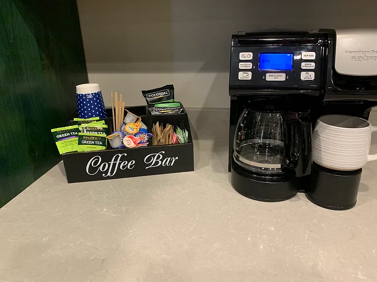Coffee station with K-Cup option and Coffee bar