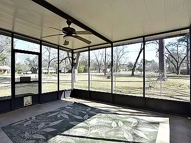 screened in patio view
