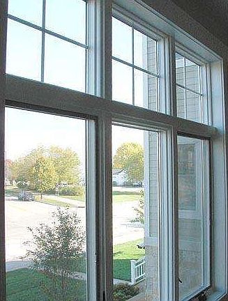 Large Windows w/Wood Blinds