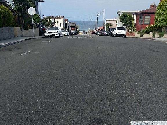 View of beach from the street