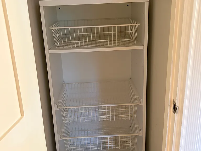 storage closet in bedroom one