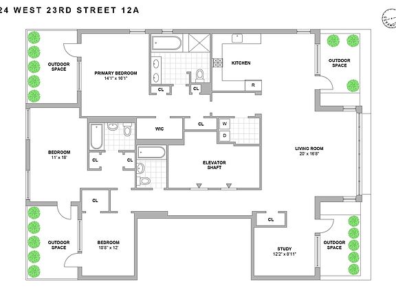 2nd image of 124 W 23rd St APT 12A